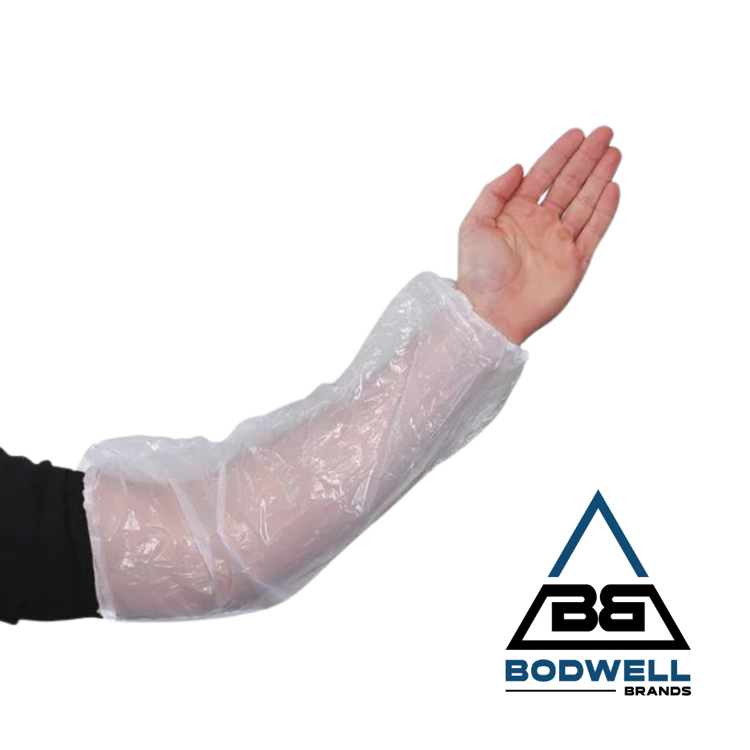 White Sleeves, Polyethylene, 18", Elastic Ends, 2000/cs